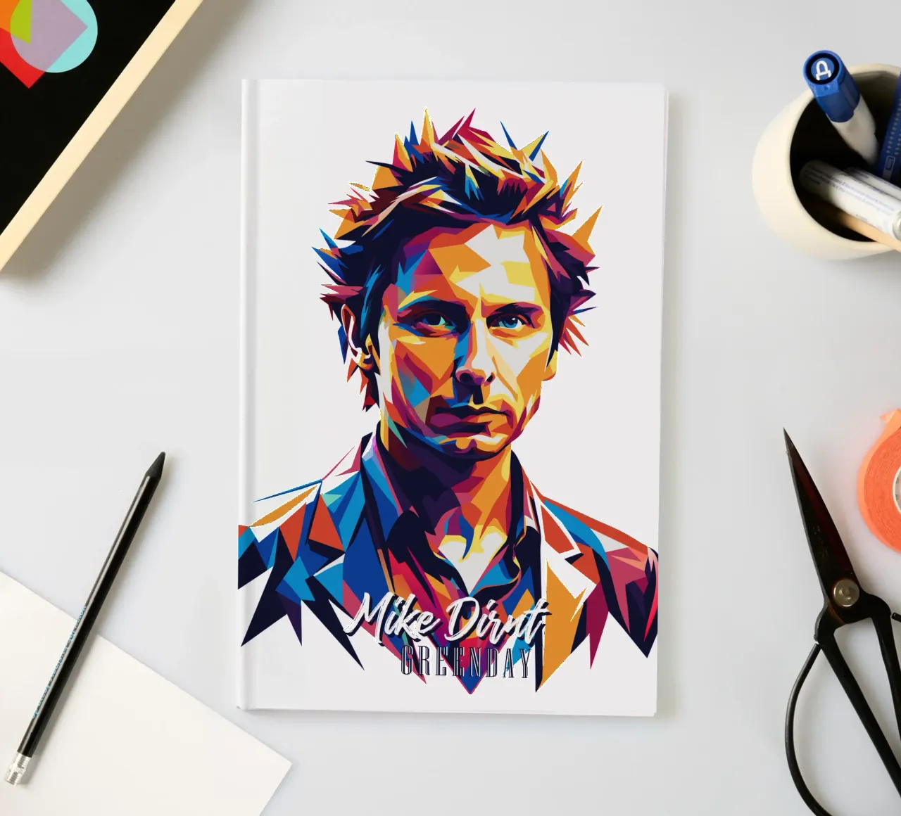 Mike Dirnt Portrait in WPAP Pop Art diario da vectorartnesia