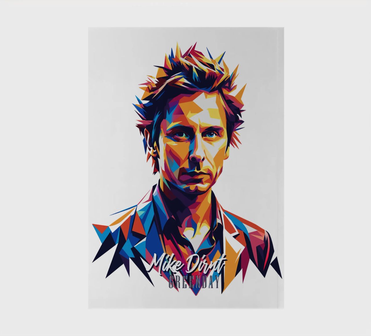 Mike Dirnt Portrait in WPAP Pop Art diario da vectorartnesia