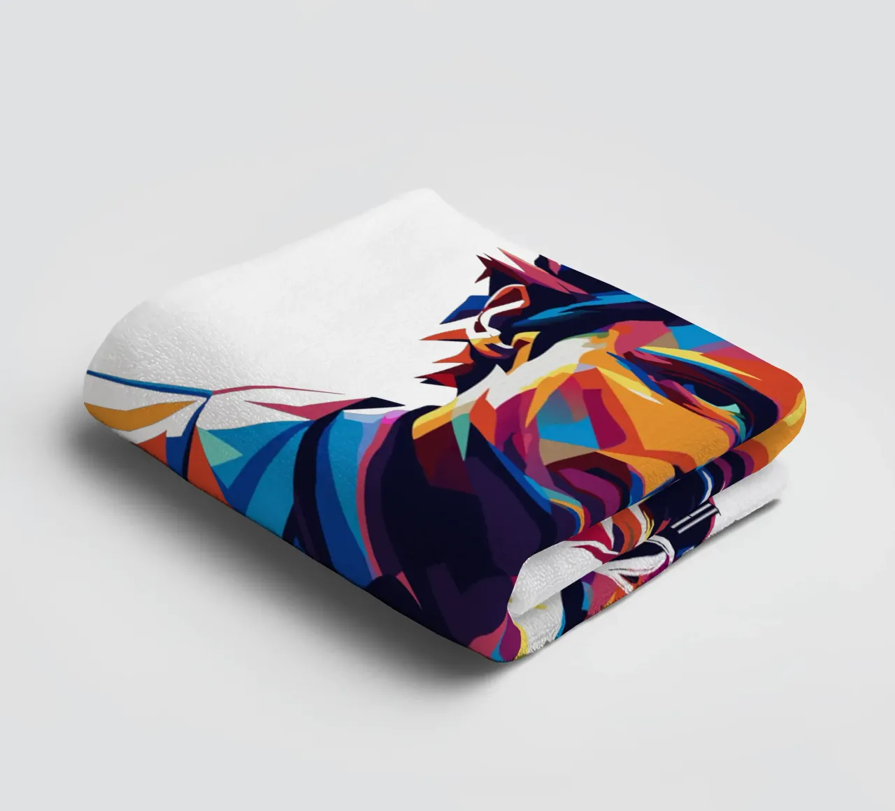 Mike Dirnt Portrait in WPAP Pop Art badhanddoek van vectorartnesia