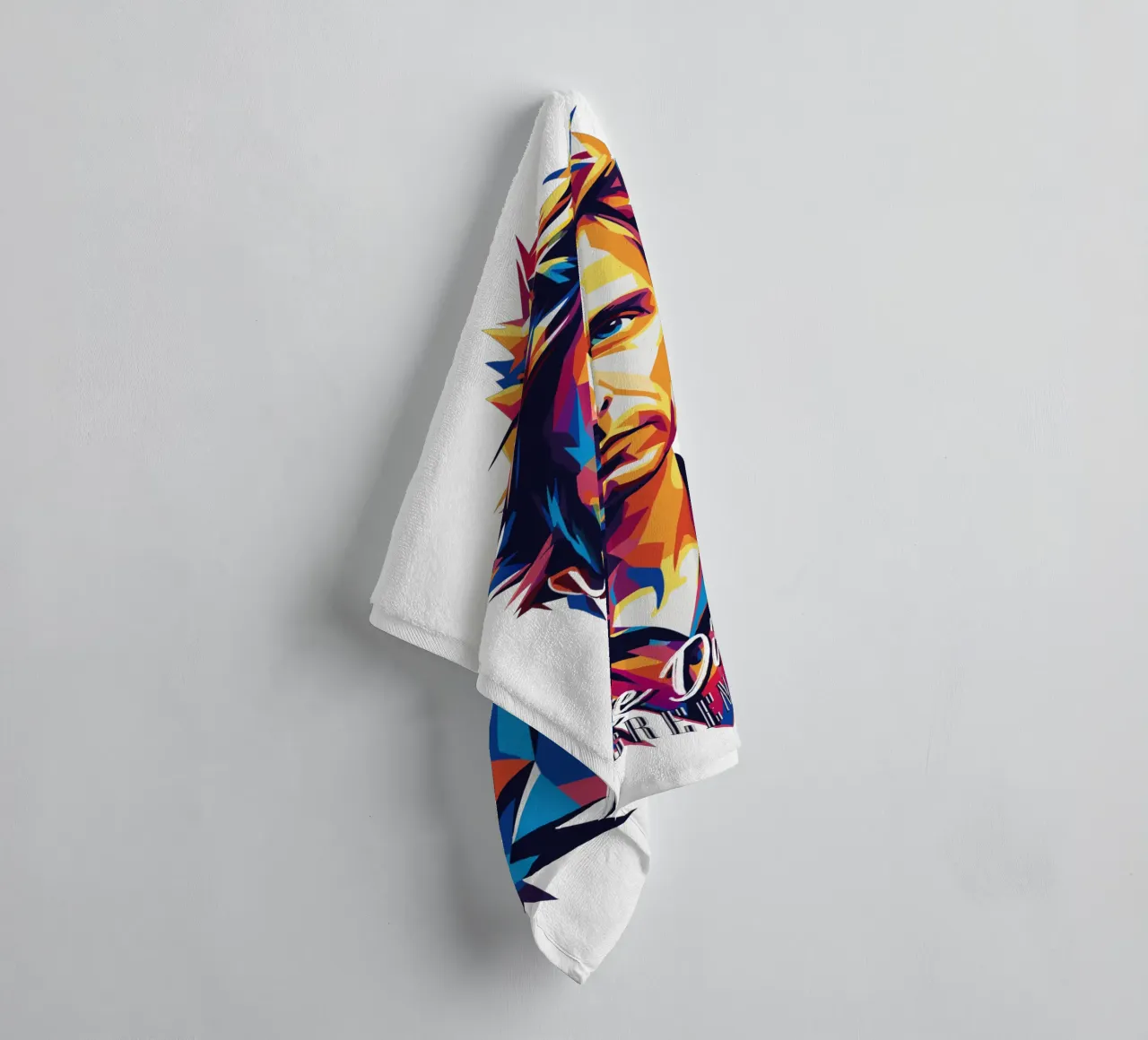 Mike Dirnt Portrait in WPAP Pop Art asciugamano da bagno da vectorartnesia