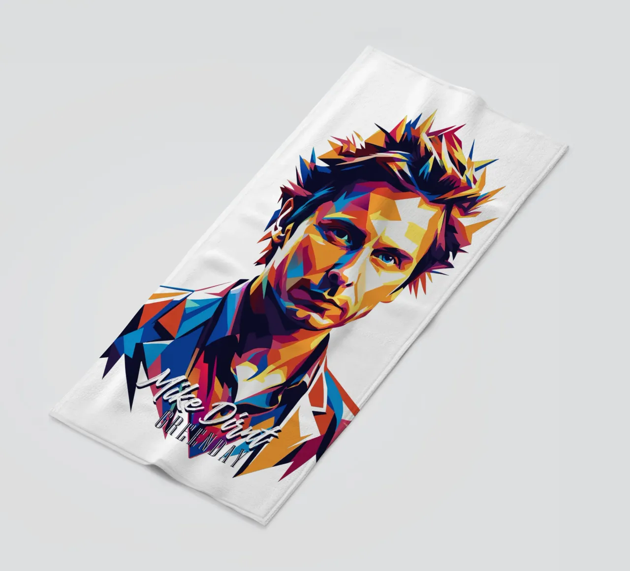 Mike Dirnt Portrait in WPAP Pop Art telo mare da vectorartnesia