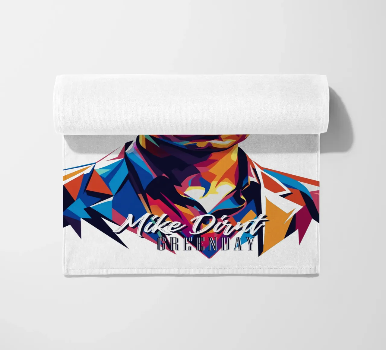 Mike Dirnt Portrait in WPAP Pop Art telo mare da vectorartnesia