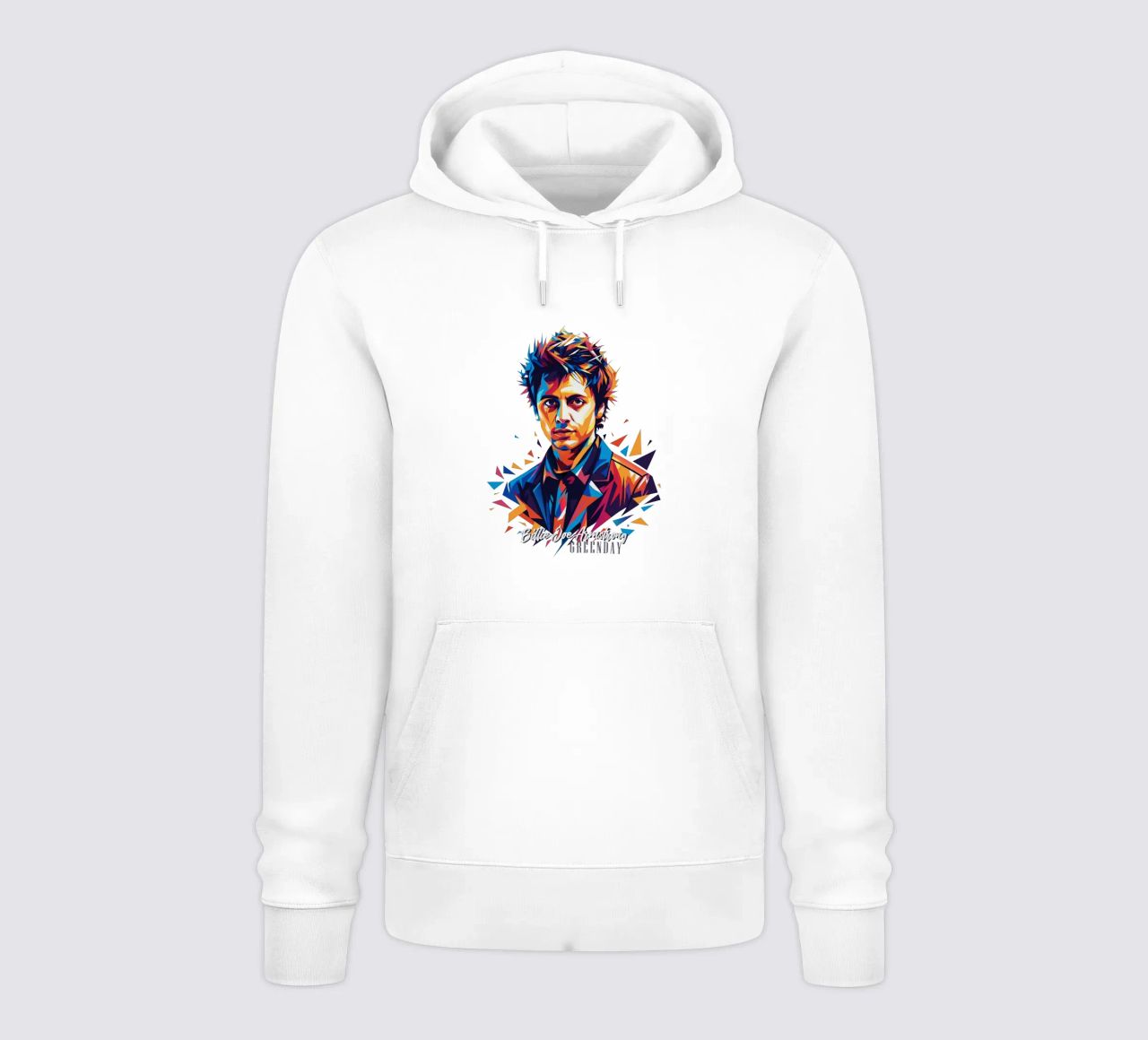 Billie Joe Armstrong Portrait in WPAP Pop Art felpa con cappuccio da vectorartnesia