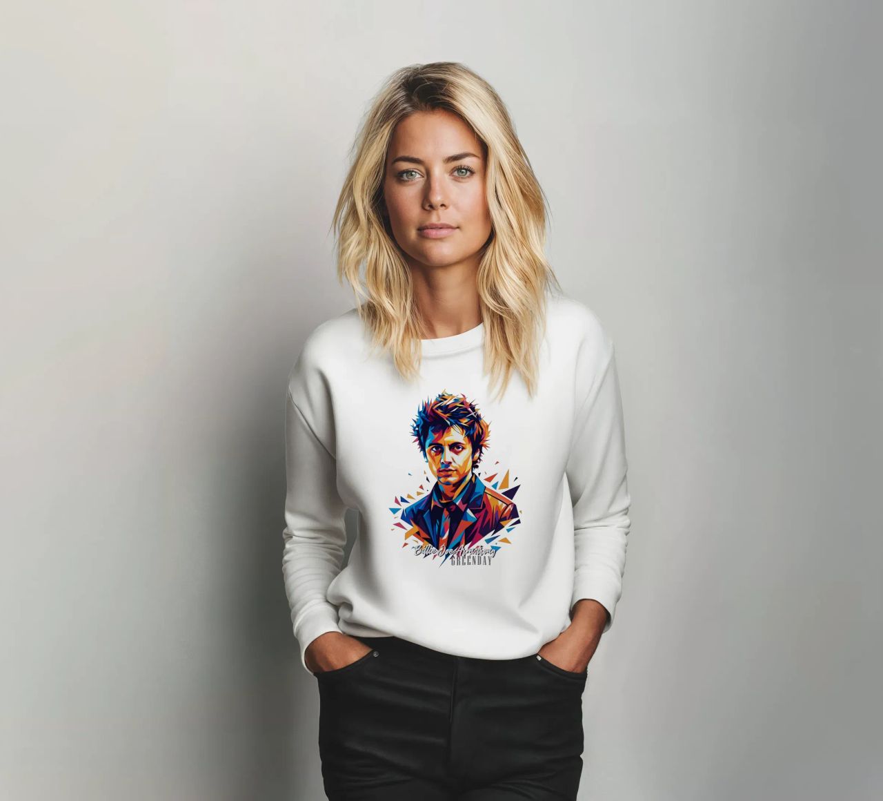 Billie Joe Armstrong Portrait in WPAP Pop Art felpa da vectorartnesia