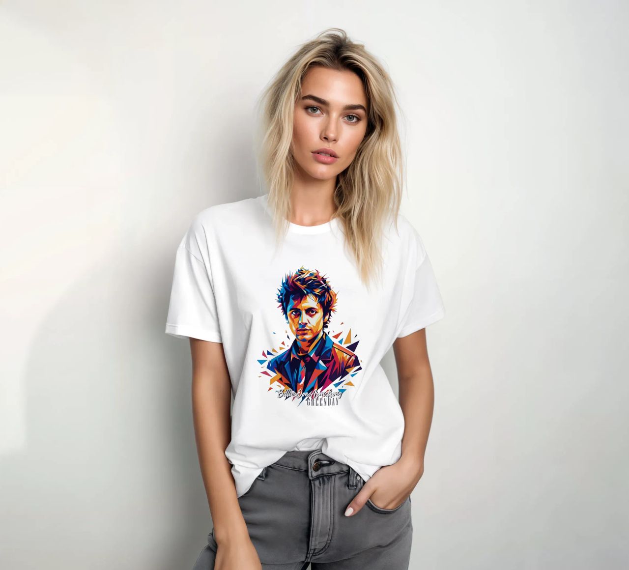 Billie Joe Armstrong Portrait in WPAP Pop Art t-shirt da vectorartnesia