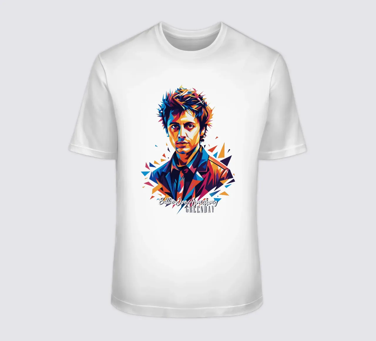 Billie Joe Armstrong Portrait in WPAP Pop Art t-shirt da vectorartnesia