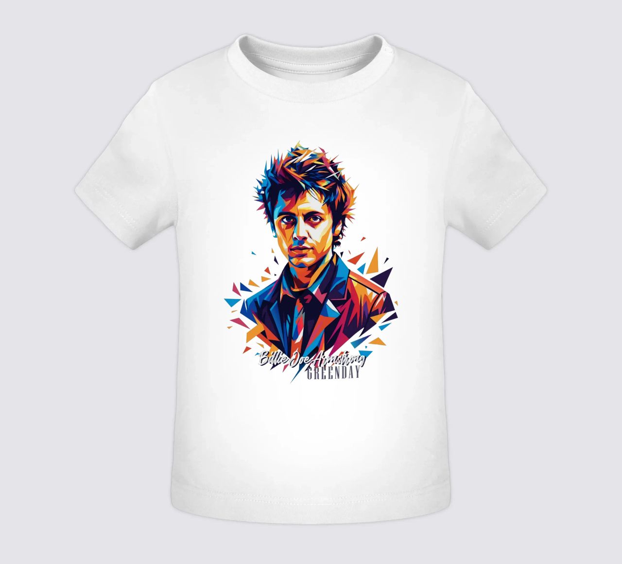 Billie Joe Armstrong Portrait in WPAP Pop Art maglietta neonato da vectorartnesia