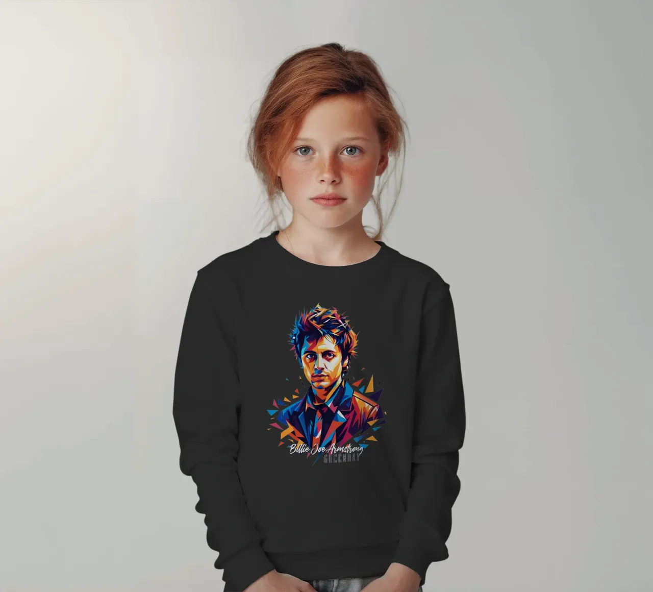 Billie Joe Armstrong Portrait in WPAP Pop Art felpa bambino da vectorartnesia