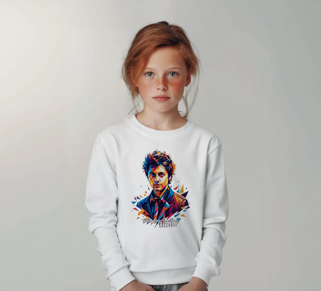 Billie Joe Armstrong Portrait in WPAP Pop Art felpa bambino da vectorartnesia
