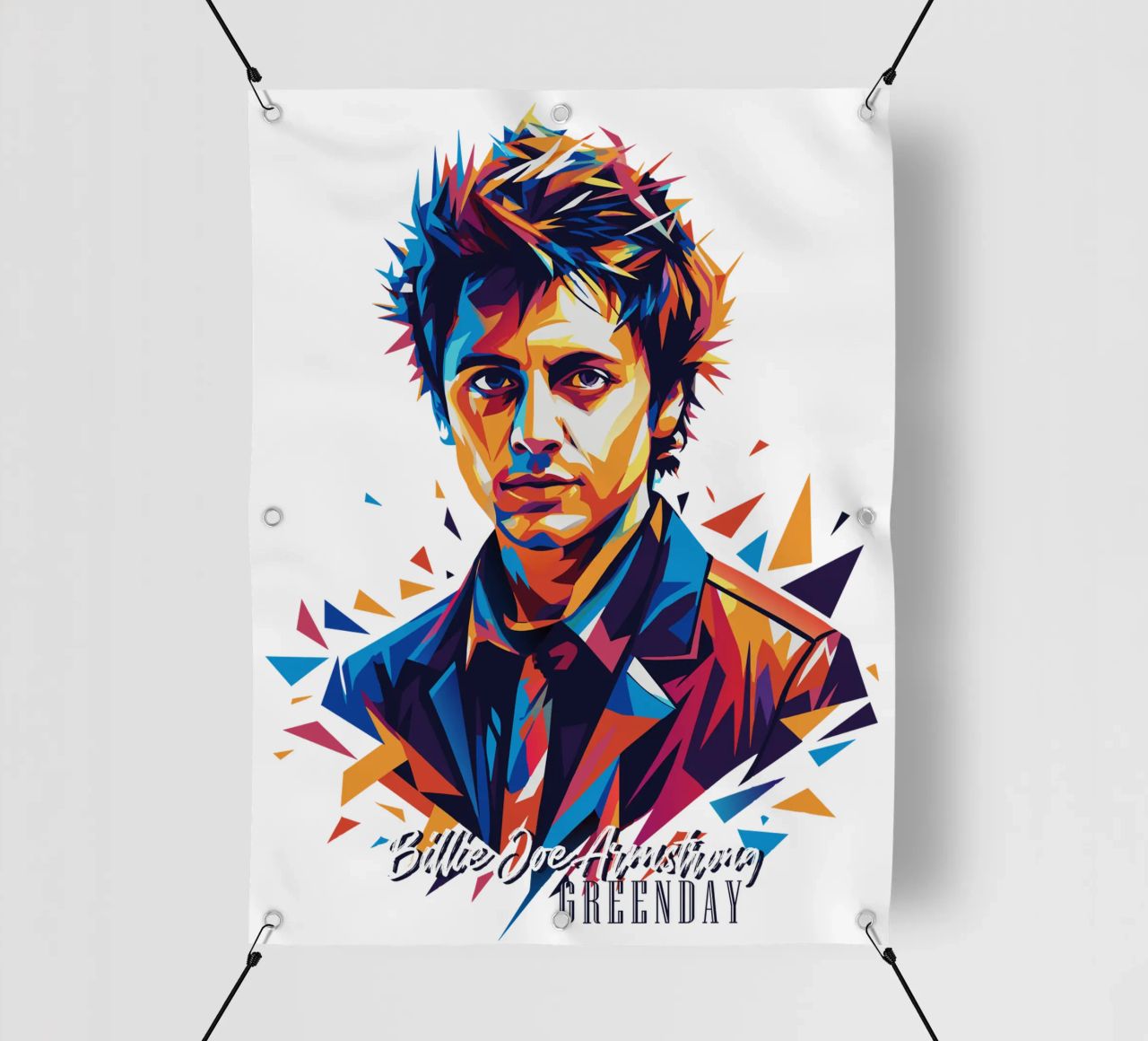Billie Joe Armstrong Portrait in WPAP Pop Art telo in pvc da vectorartnesia