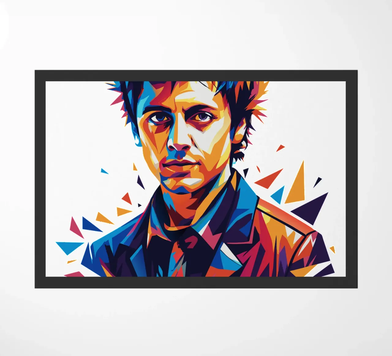 Billie Joe Armstrong Portrait in WPAP Pop Art felpudo de vectorartnesia
