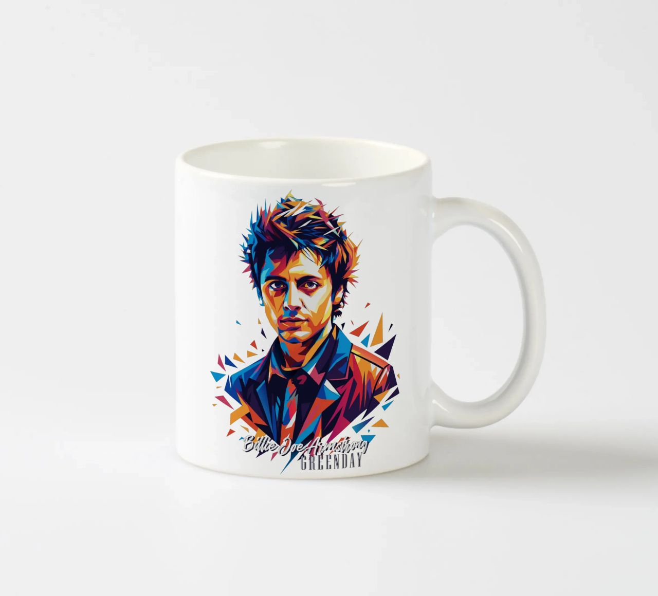 Billie Joe Armstrong Portrait in WPAP Pop Art tazza in ceramica da vectorartnesia