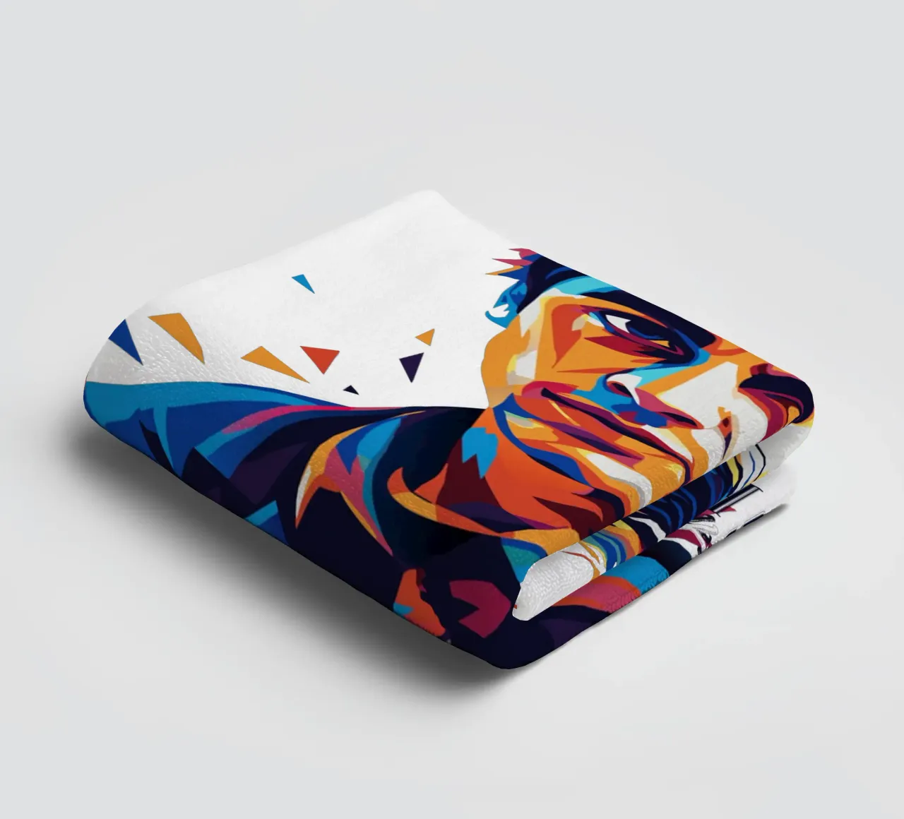 Billie Joe Armstrong Portrait in WPAP Pop Art asciugamano da bagno da vectorartnesia