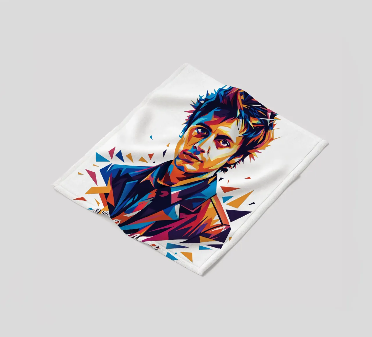 Billie Joe Armstrong Portrait in WPAP Pop Art coperta in pile da vectorartnesia