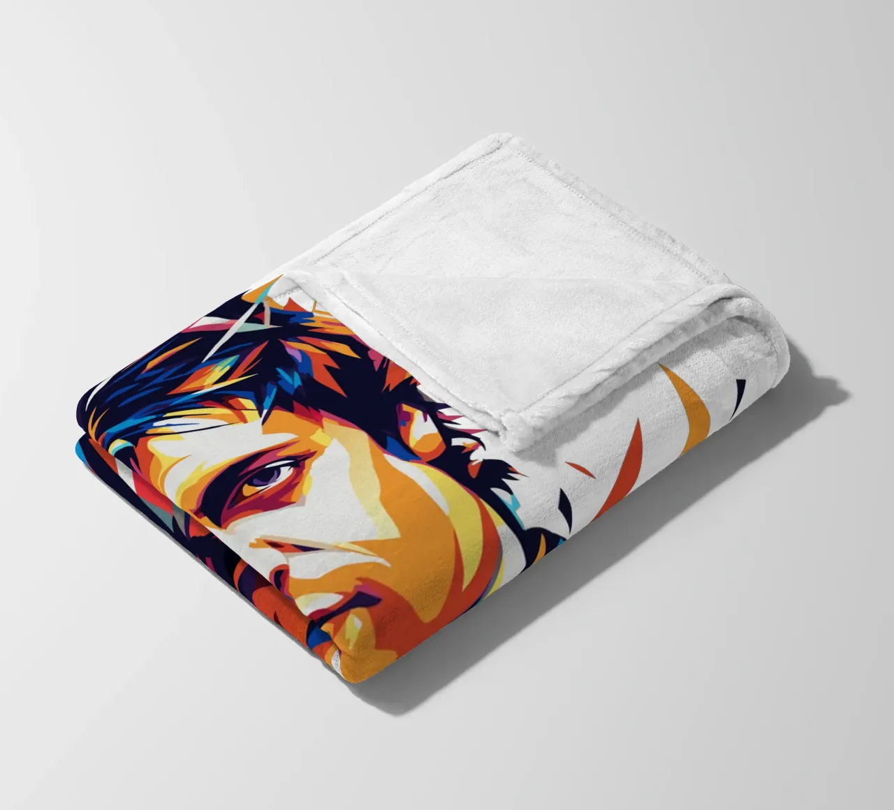 Billie Joe Armstrong Portrait in WPAP Pop Art coperta in pile da vectorartnesia