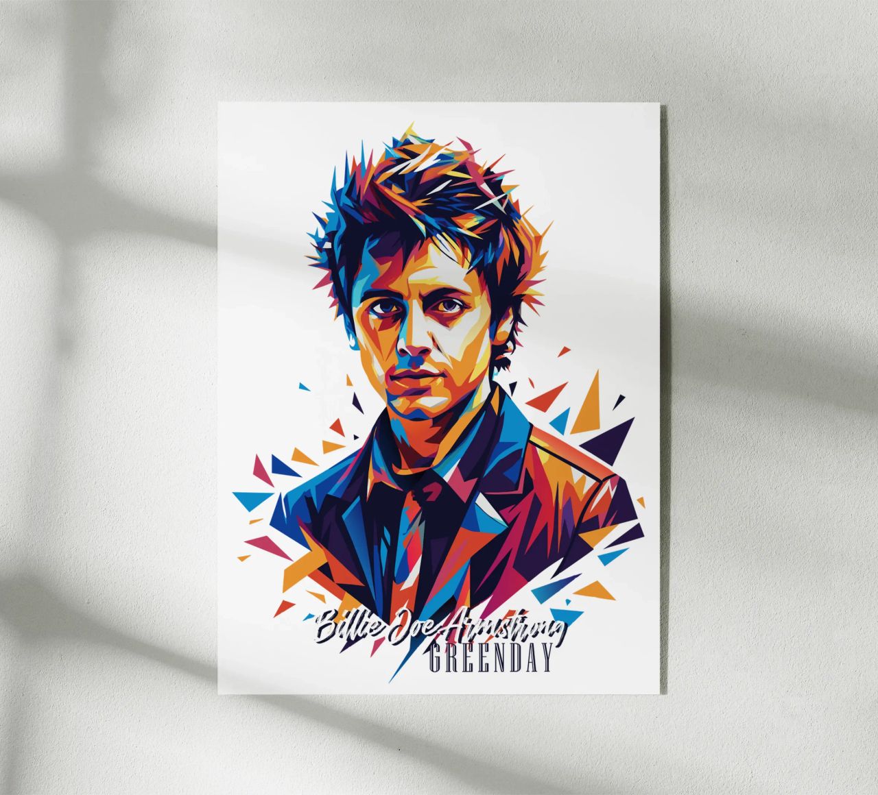Billie Joe Armstrong Portrait in WPAP Pop Art plexiglass da vectorartnesia