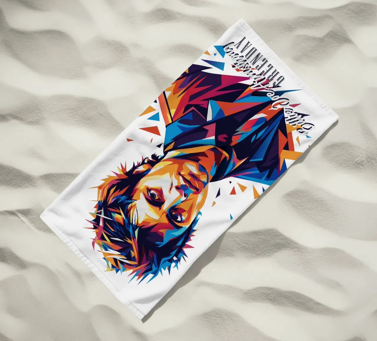 Billie Joe Armstrong Portrait in WPAP Pop Art telo mare da vectorartnesia