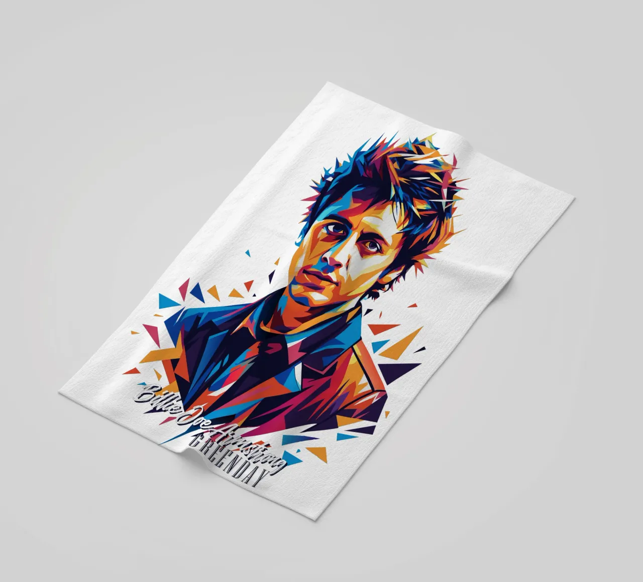 Billie Joe Armstrong Portrait in WPAP Pop Art telo mare da vectorartnesia