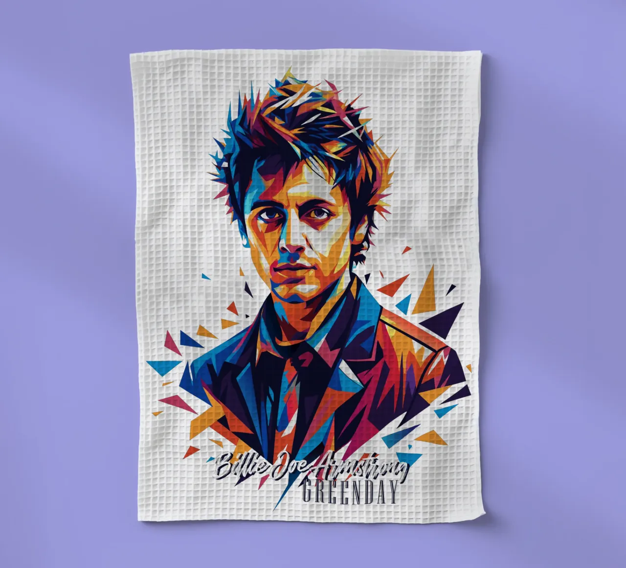 Billie Joe Armstrong Portrait in WPAP Pop Art torchon de vectorartnesia