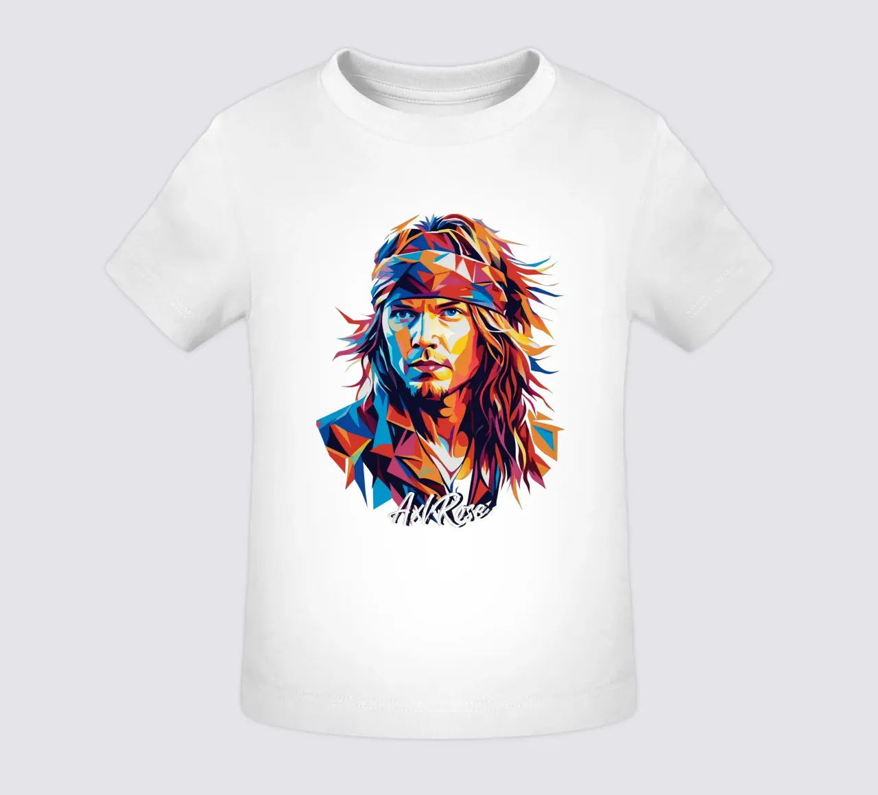 Axl Rose portrait in WPAP Pop Art maglietta neonato da vectorartnesia