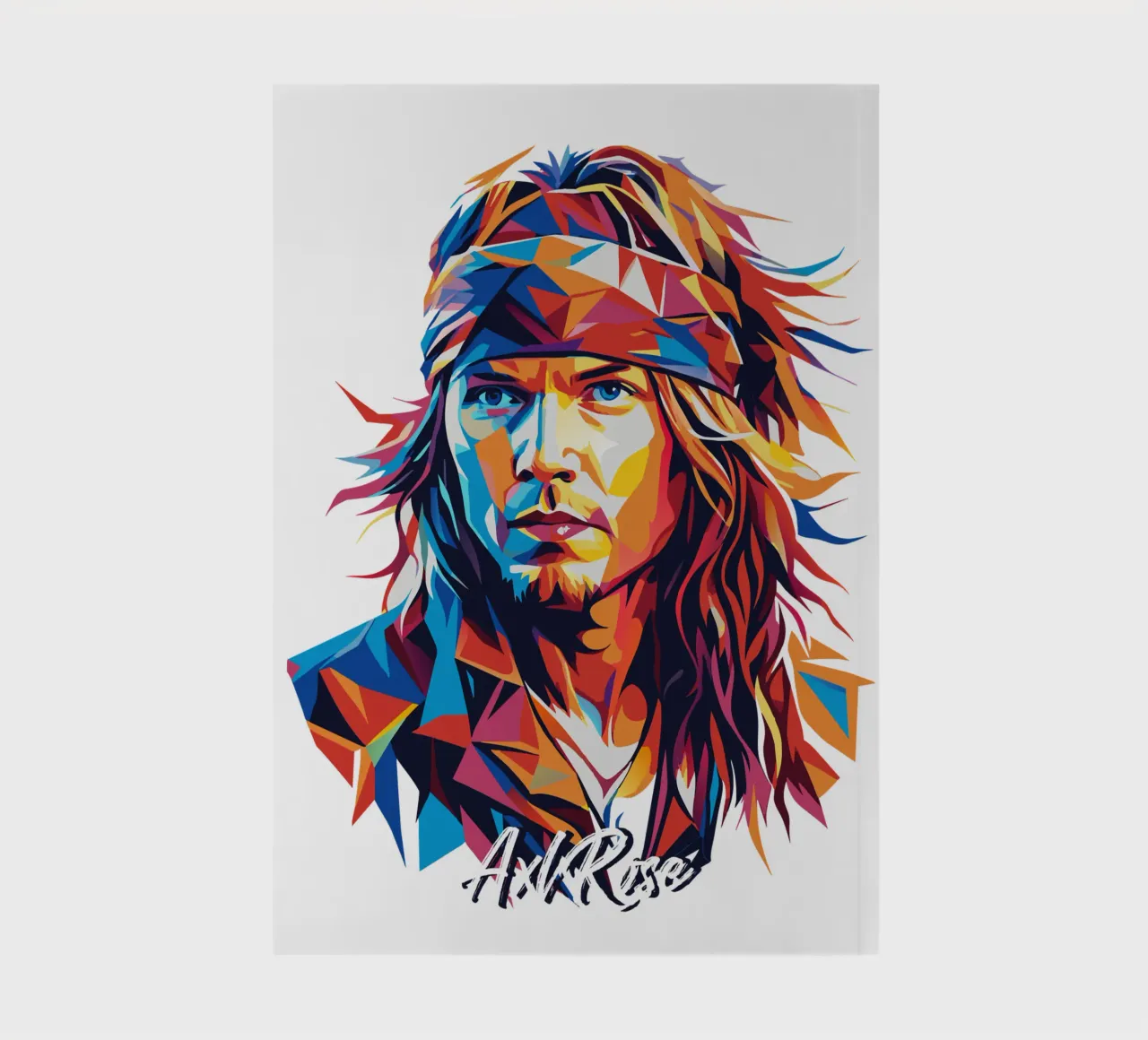 Axl Rose portrait in WPAP Pop Art diario da vectorartnesia