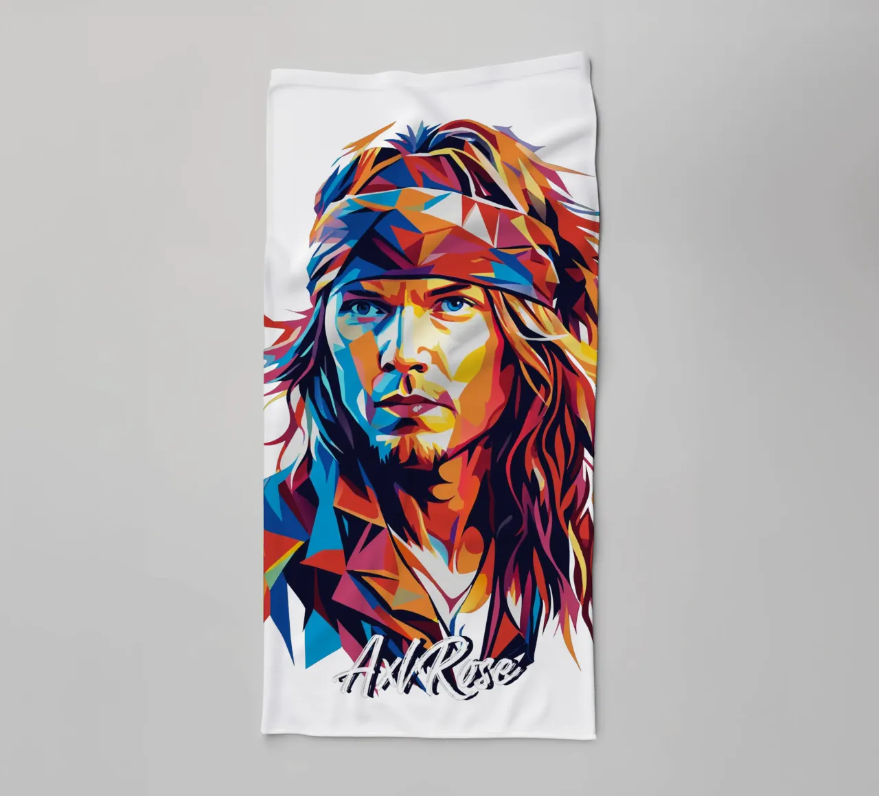 Axl Rose portrait in WPAP Pop Art asciugamano da bagno da vectorartnesia