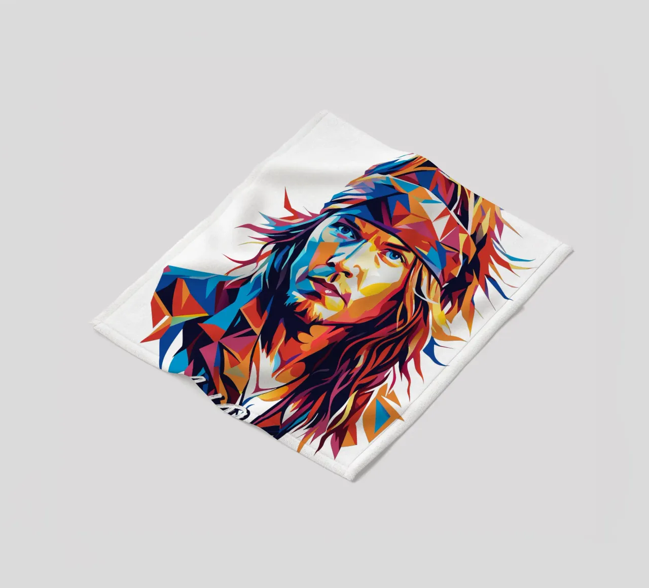 Axl Rose portrait in WPAP Pop Art coperta in pile da vectorartnesia
