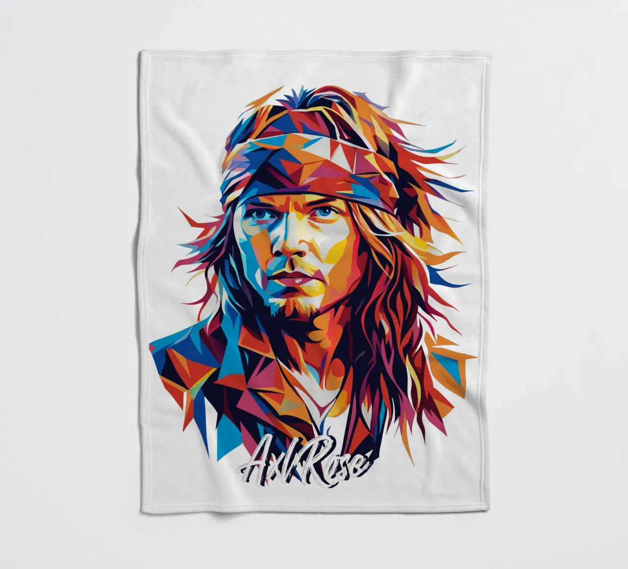 Axl Rose portrait in WPAP Pop Art coperta in pile da vectorartnesia