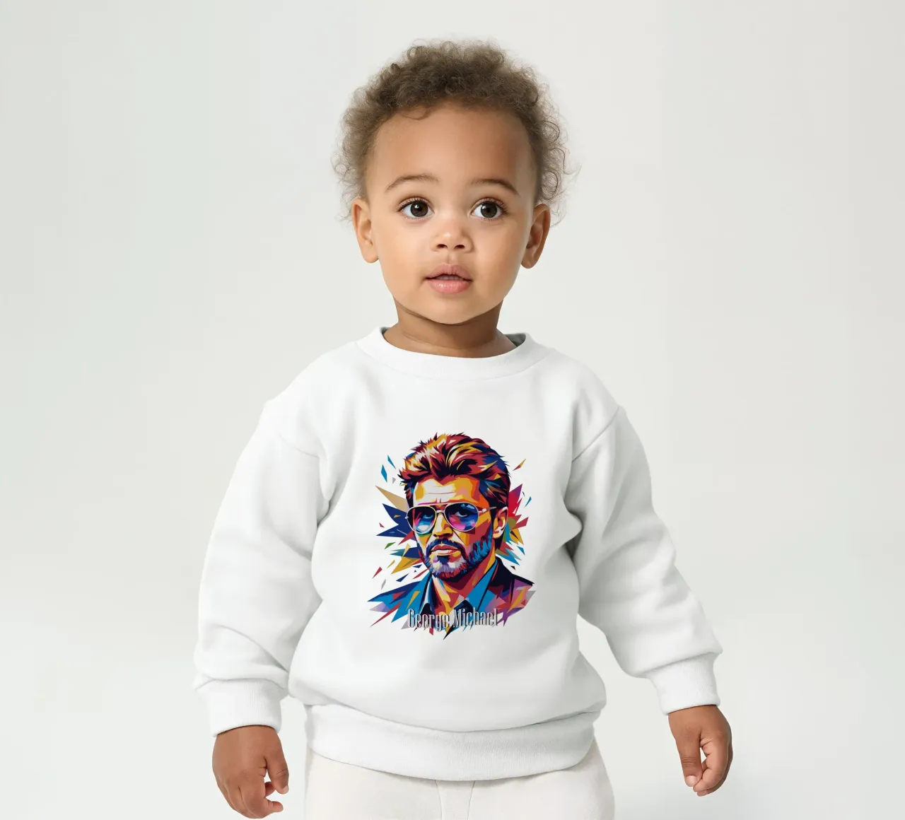 George Michael Portrait in WPAP Pop Art sweat pour bébé de vectorartnesia