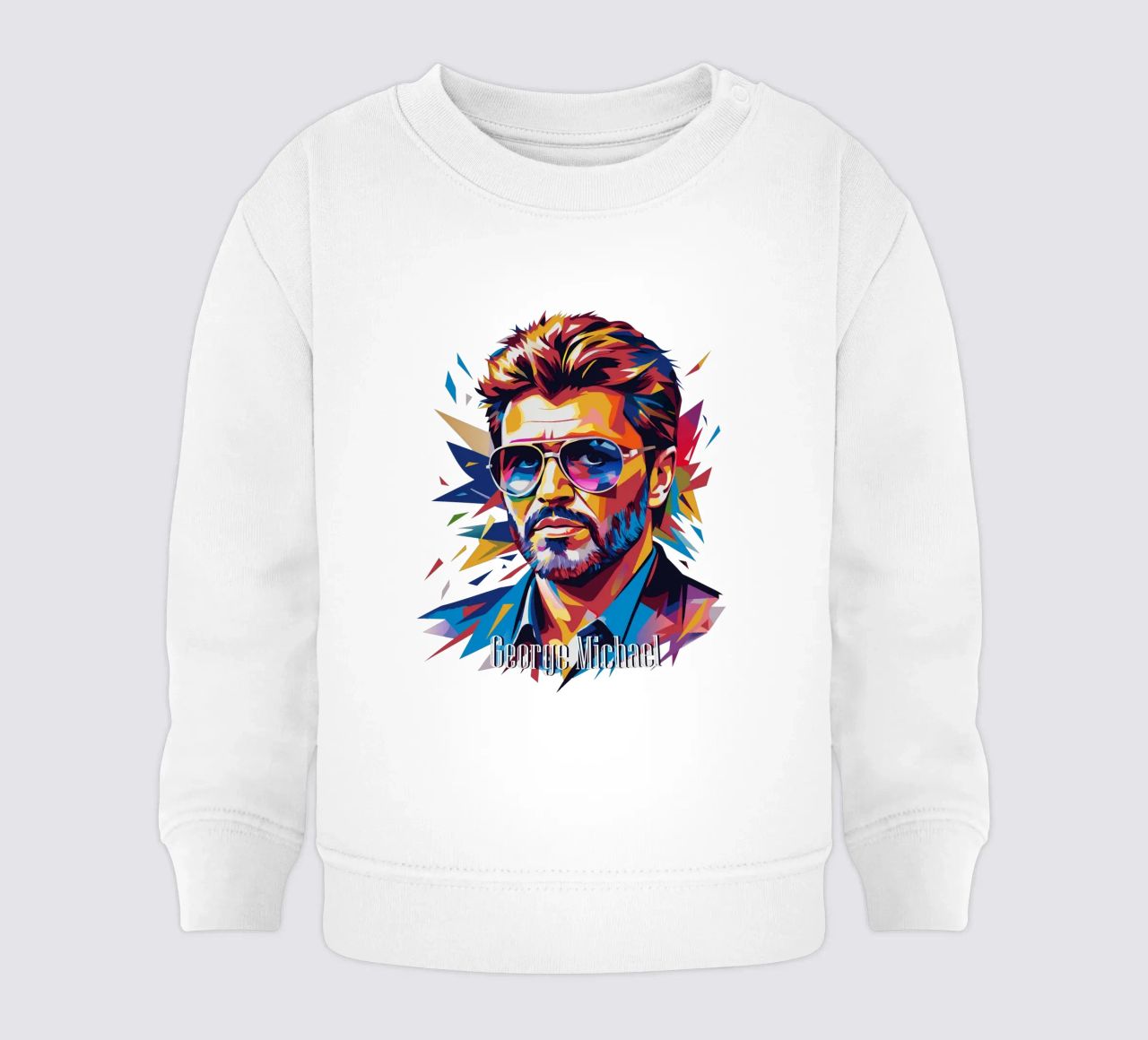 George Michael Portrait in WPAP Pop Art felpa neonato da vectorartnesia