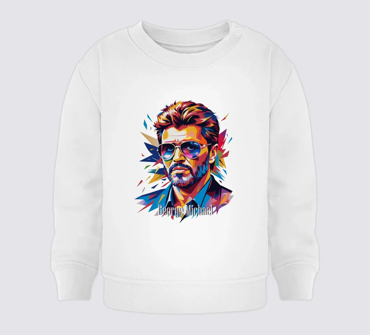 George Michael Portrait in WPAP Pop Art felpa neonato da vectorartnesia