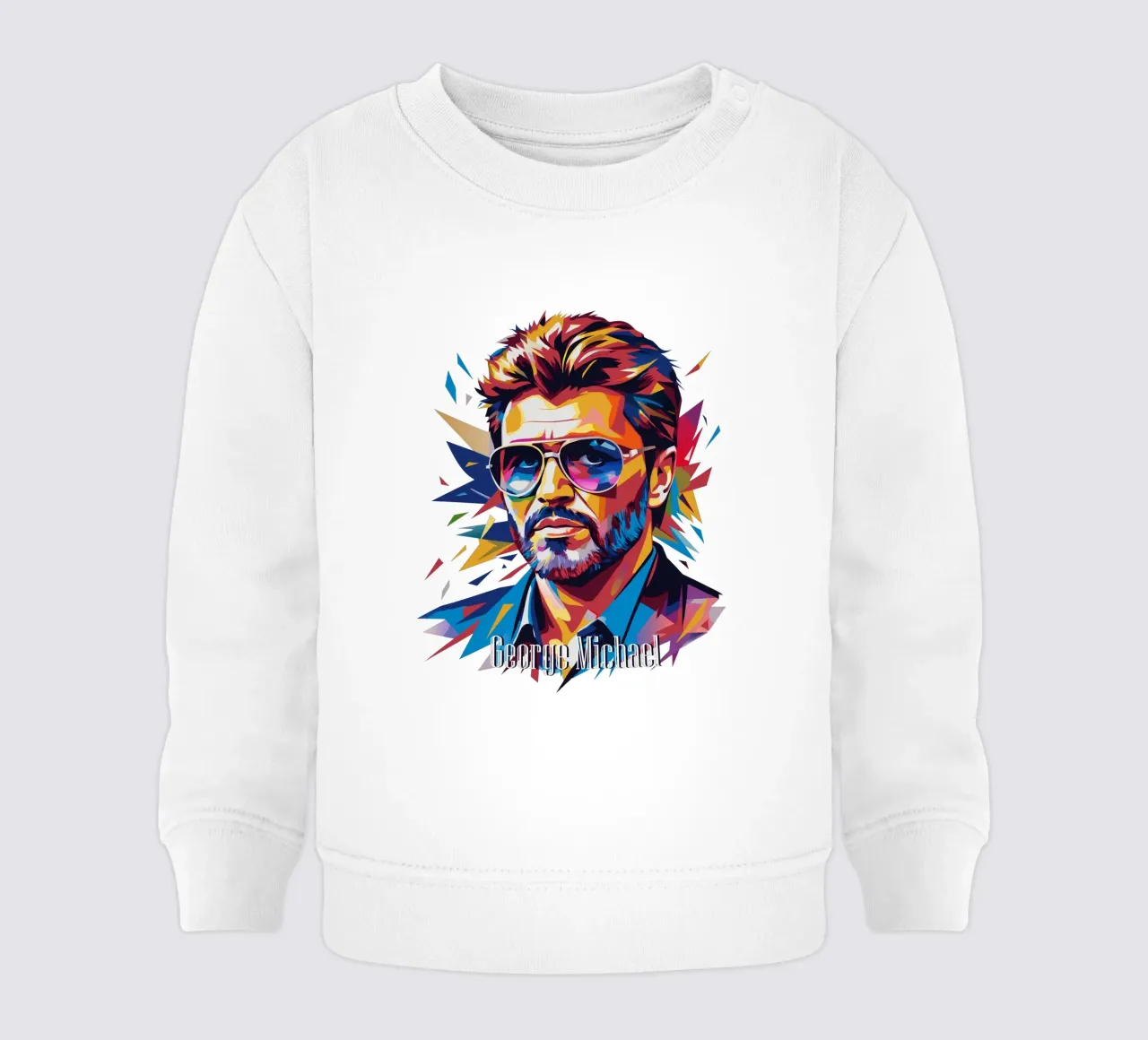 George Michael Portrait in WPAP Pop Art sweat pour bébé de vectorartnesia