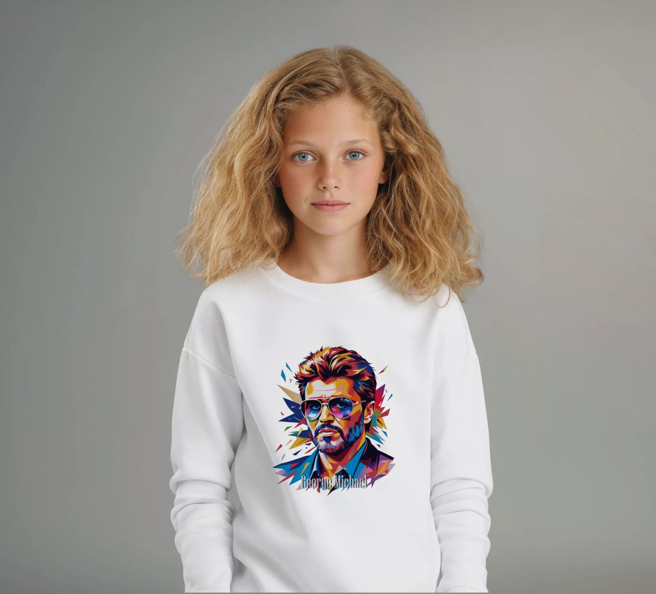 George Michael Portrait in WPAP Pop Art felpa bambino da vectorartnesia