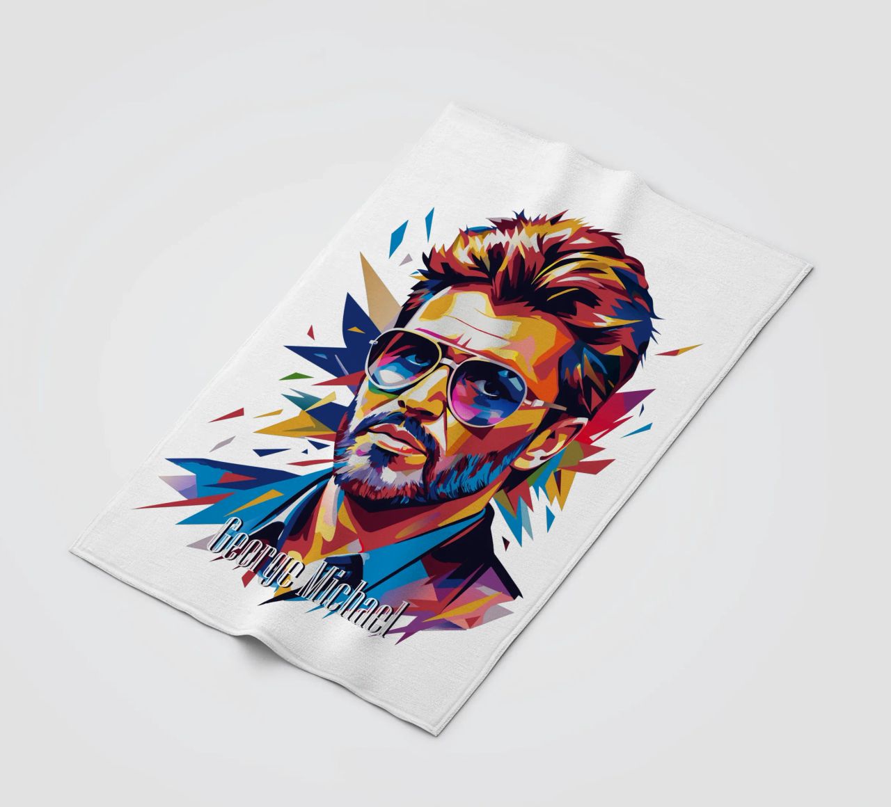 George Michael Portrait in WPAP Pop Art coperta in pile da vectorartnesia