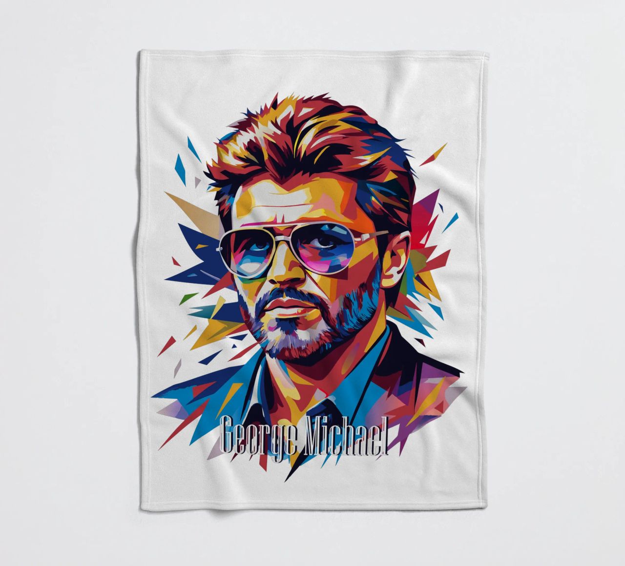 George Michael Portrait in WPAP Pop Art coperta in pile da vectorartnesia