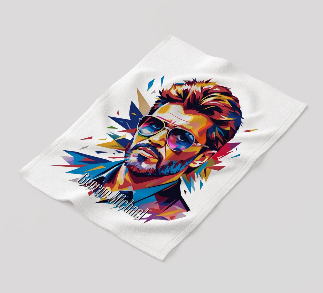 George Michael Portrait in WPAP Pop Art coperta in pile da vectorartnesia
