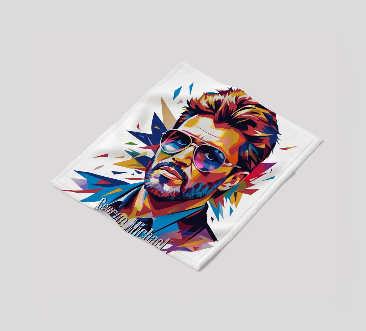 George Michael Portrait in WPAP Pop Art coperta in pile da vectorartnesia