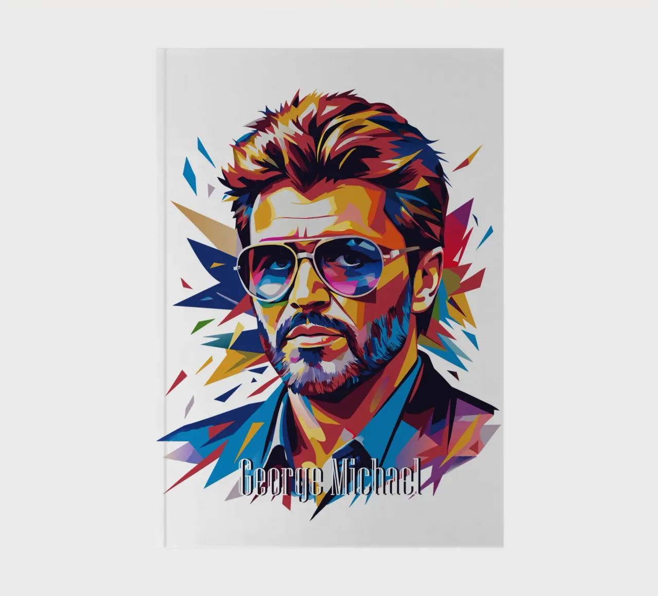 George Michael Portrait in WPAP Pop Art carnet de notes de vectorartnesia