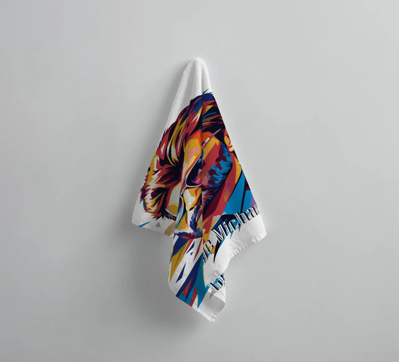 George Michael Portrait in WPAP Pop Art badhanddoek van vectorartnesia