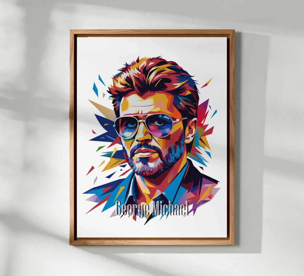George Michael Portrait in WPAP Pop Art alluminio dibond da vectorartnesia