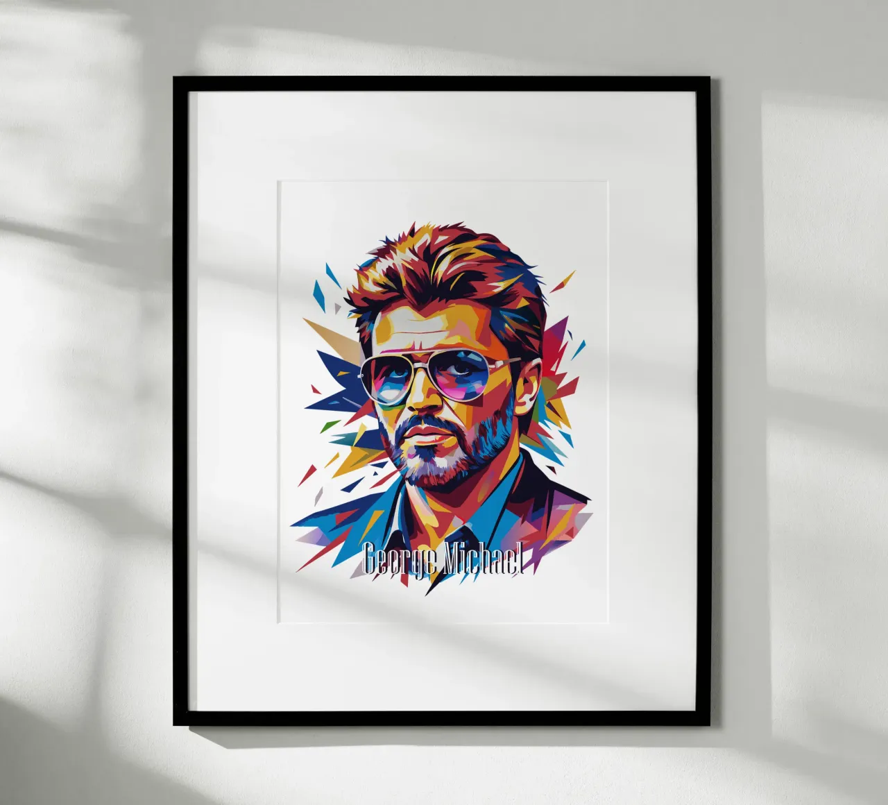 George Michael Portrait in WPAP Pop Art poster da vectorartnesia