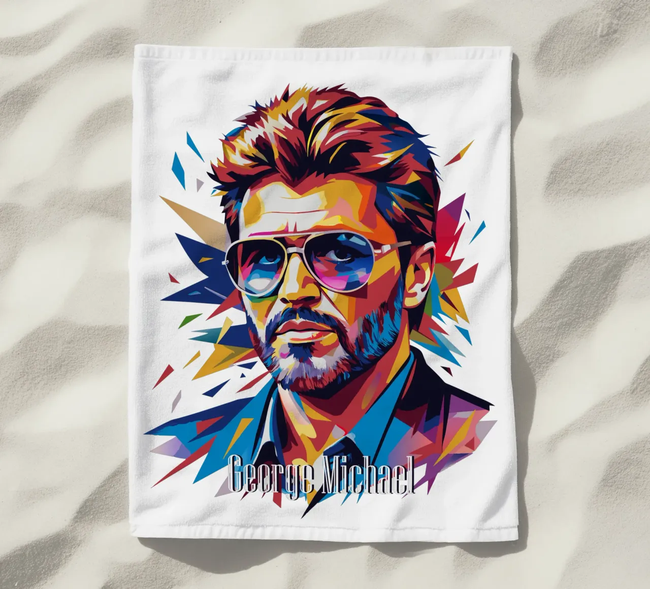George Michael Portrait in WPAP Pop Art telo mare da vectorartnesia