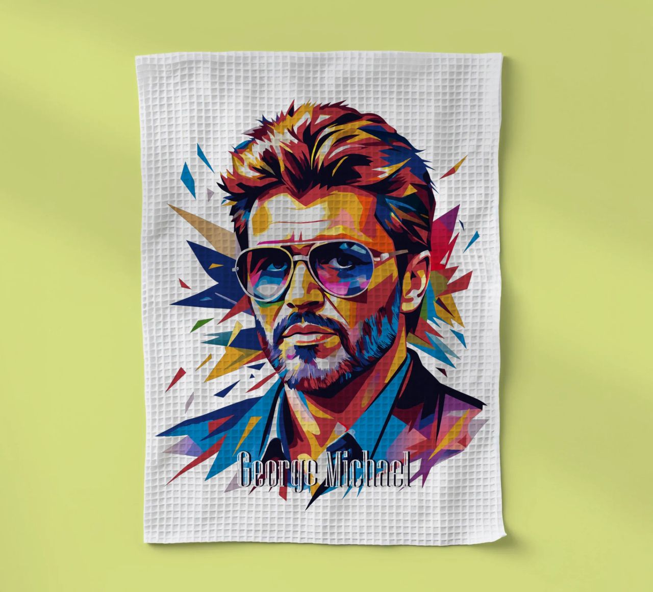 George Michael Portrait in WPAP Pop Art canovaccio da cucina da vectorartnesia