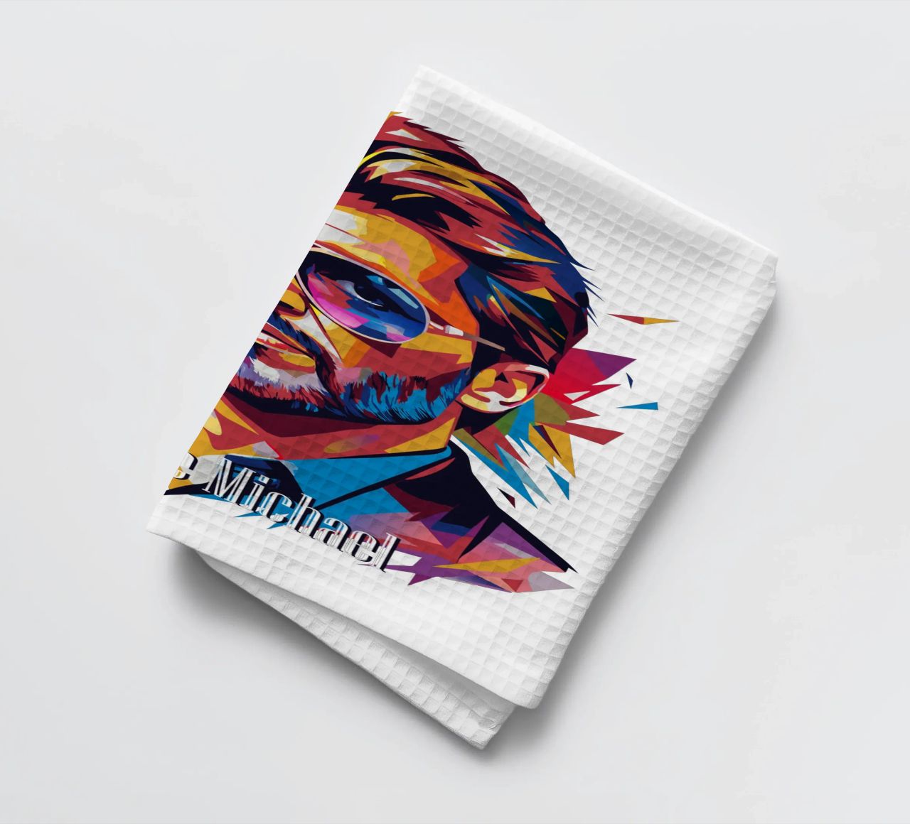 George Michael Portrait in WPAP Pop Art canovaccio da cucina da vectorartnesia