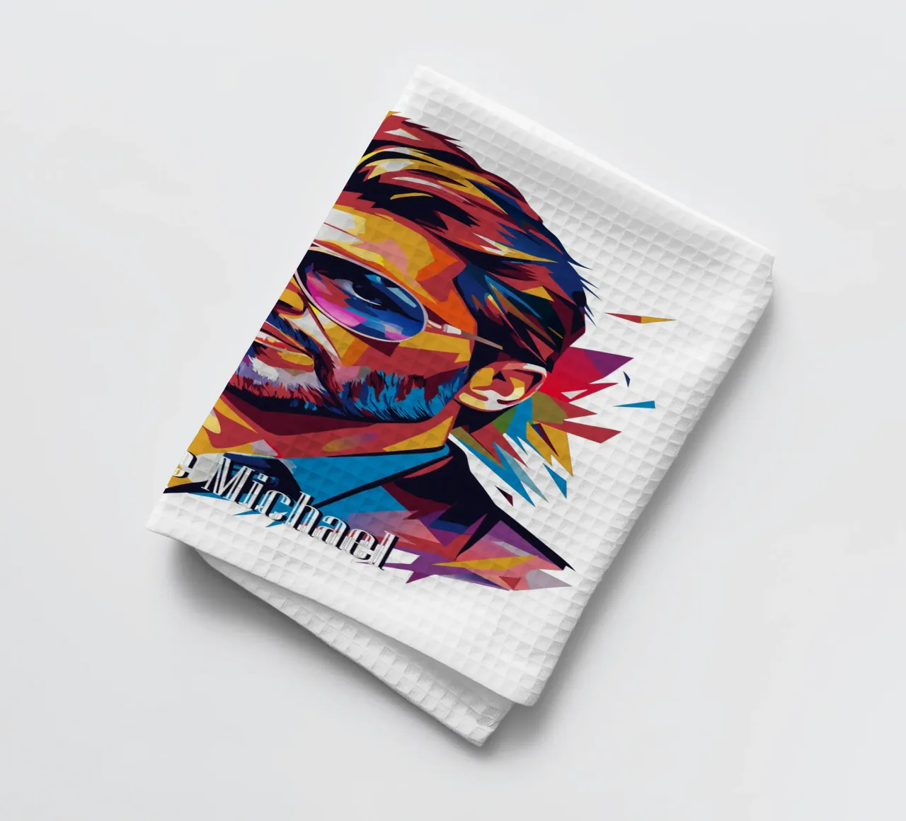 George Michael Portrait in WPAP Pop Art torchon de vectorartnesia