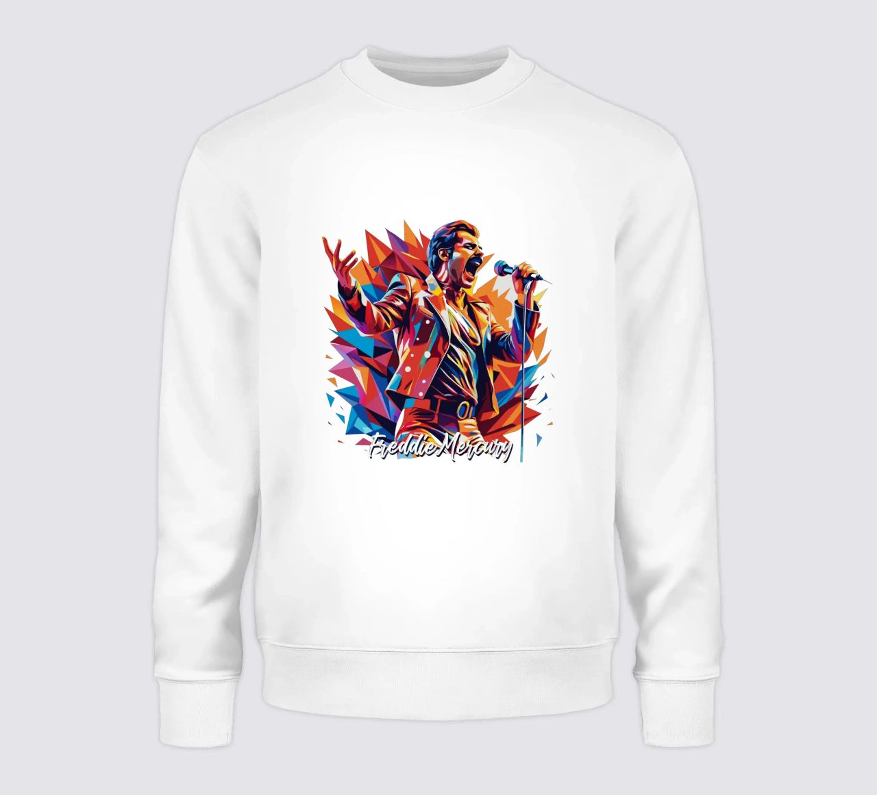 Freddie Mercury in WPAP Pop Art Sweatshirt von vectorartnesia