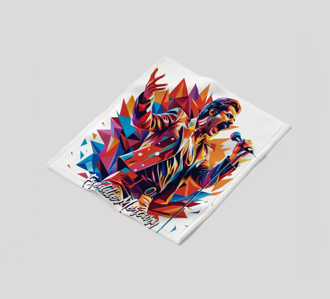 Freddie Mercury in WPAP Pop Art coperta in pile da vectorartnesia