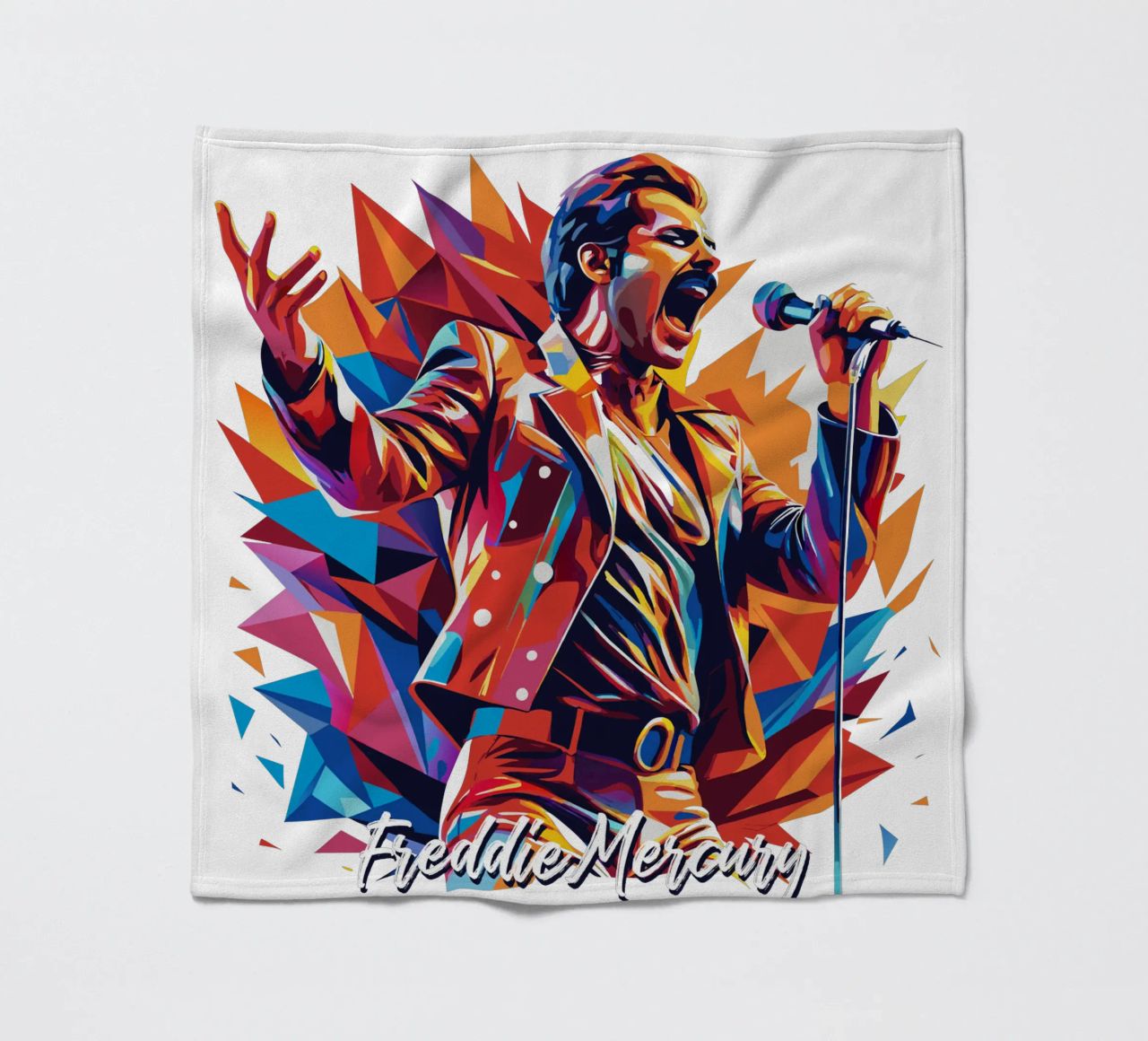 Freddie Mercury in WPAP Pop Art Fleecedecke von vectorartnesia