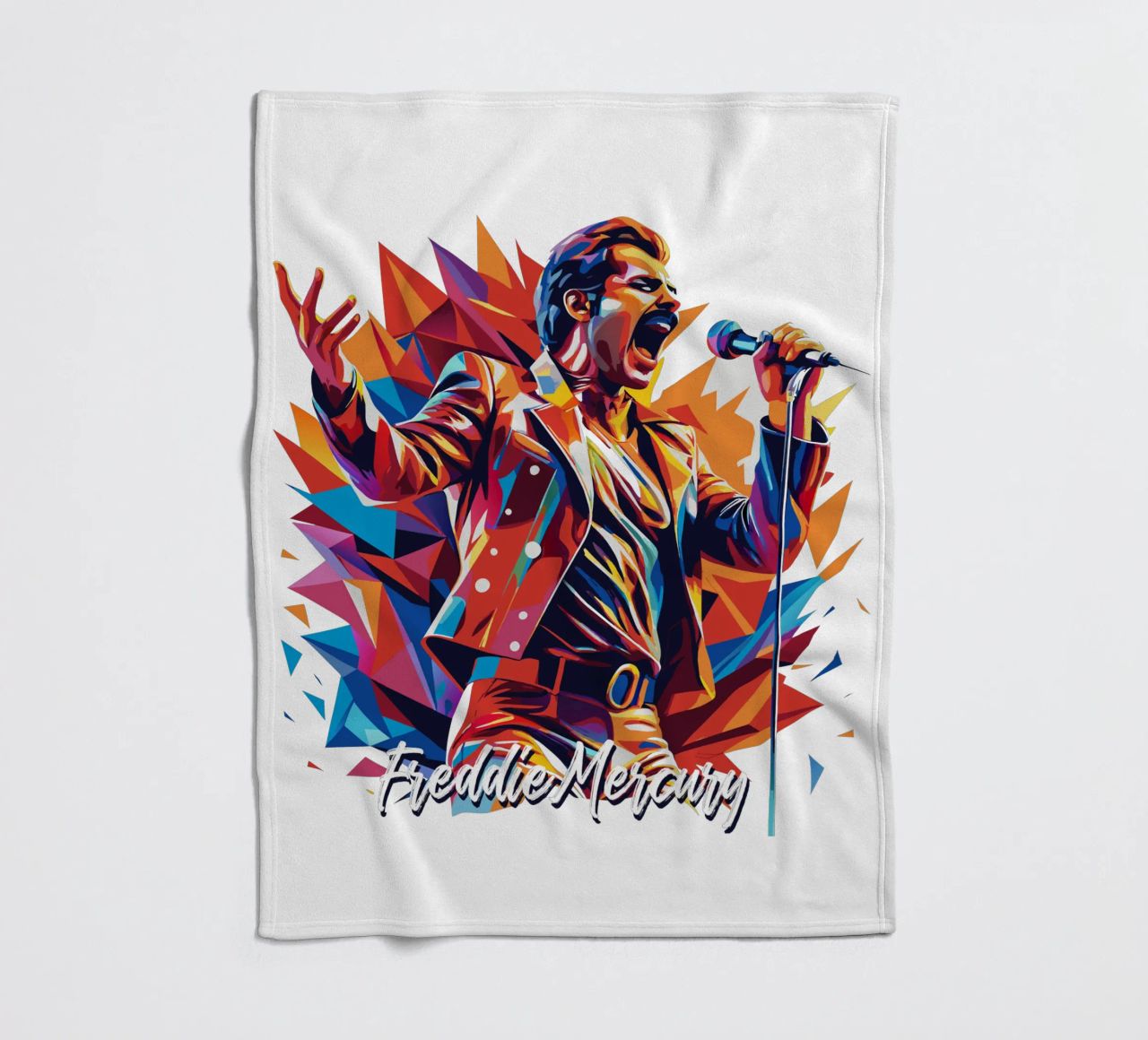 Freddie Mercury in WPAP Pop Art Fleecedecke von vectorartnesia