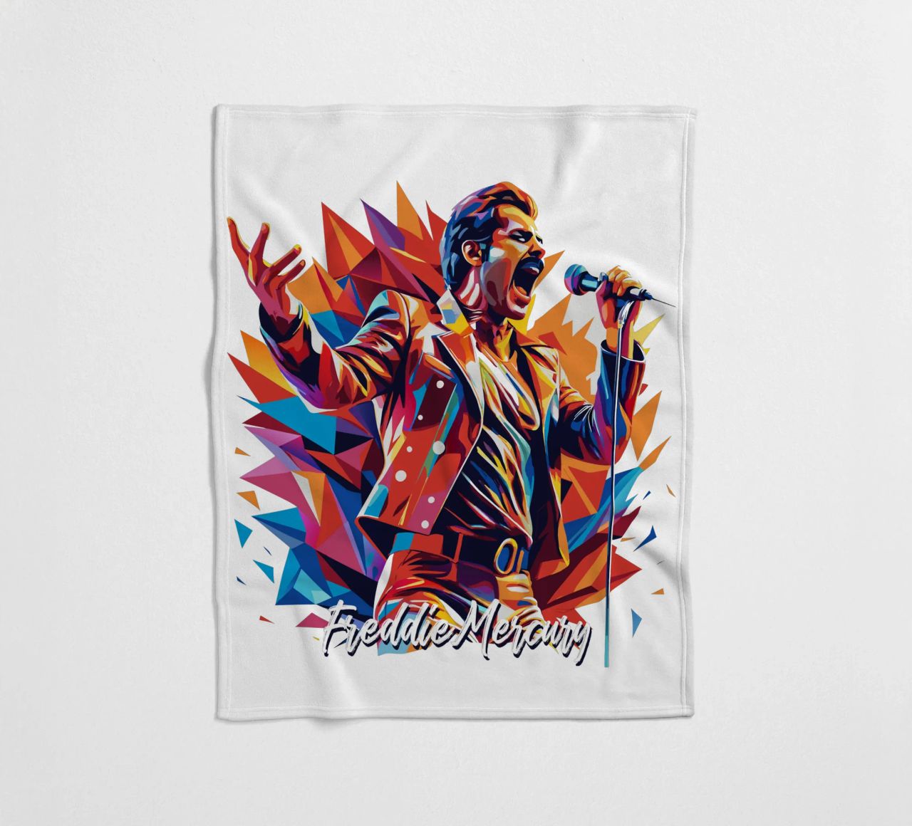 Freddie Mercury in WPAP Pop Art Fleecedecke von vectorartnesia